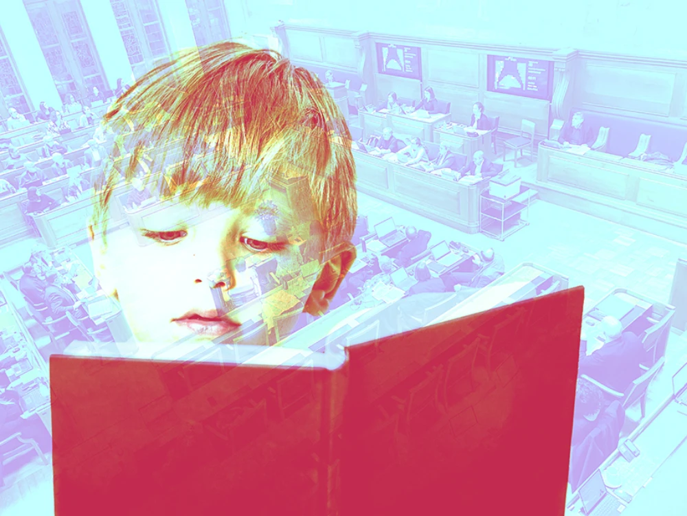 Collage Rathaus Lesekompetenz